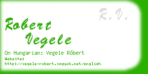 robert vegele business card